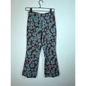 MANILA GRACE Floral Flare Pants Women's Size US 2 Made in Italy